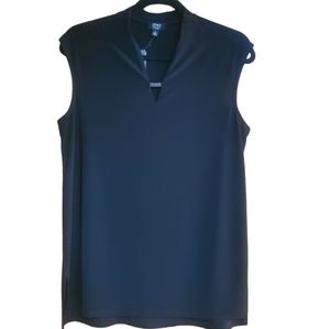JONES NEW YORK  BLACK  SLEEVELESS TUNIC KNIT TOP SIZE S